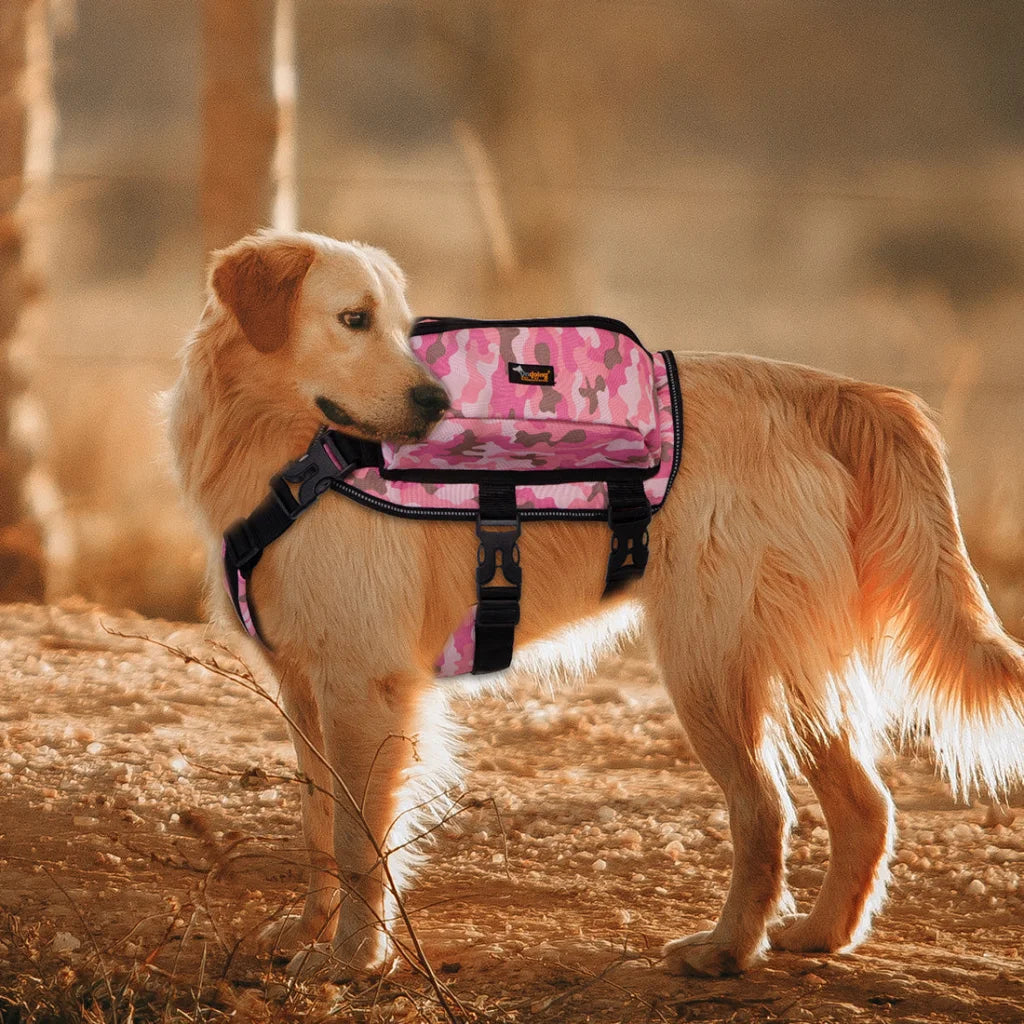 Dog Backpack Harness Pet Carrier Saddle Bag Reflective