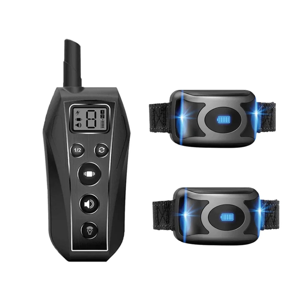 Dog Bark Collar 2x 600m Range Receivers Vibration IPX7