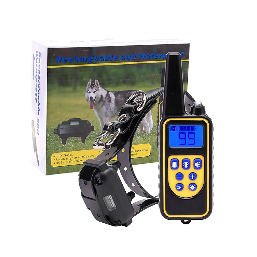 Dog Bark Collar - 800m Range Receiver Vibration Sound Light