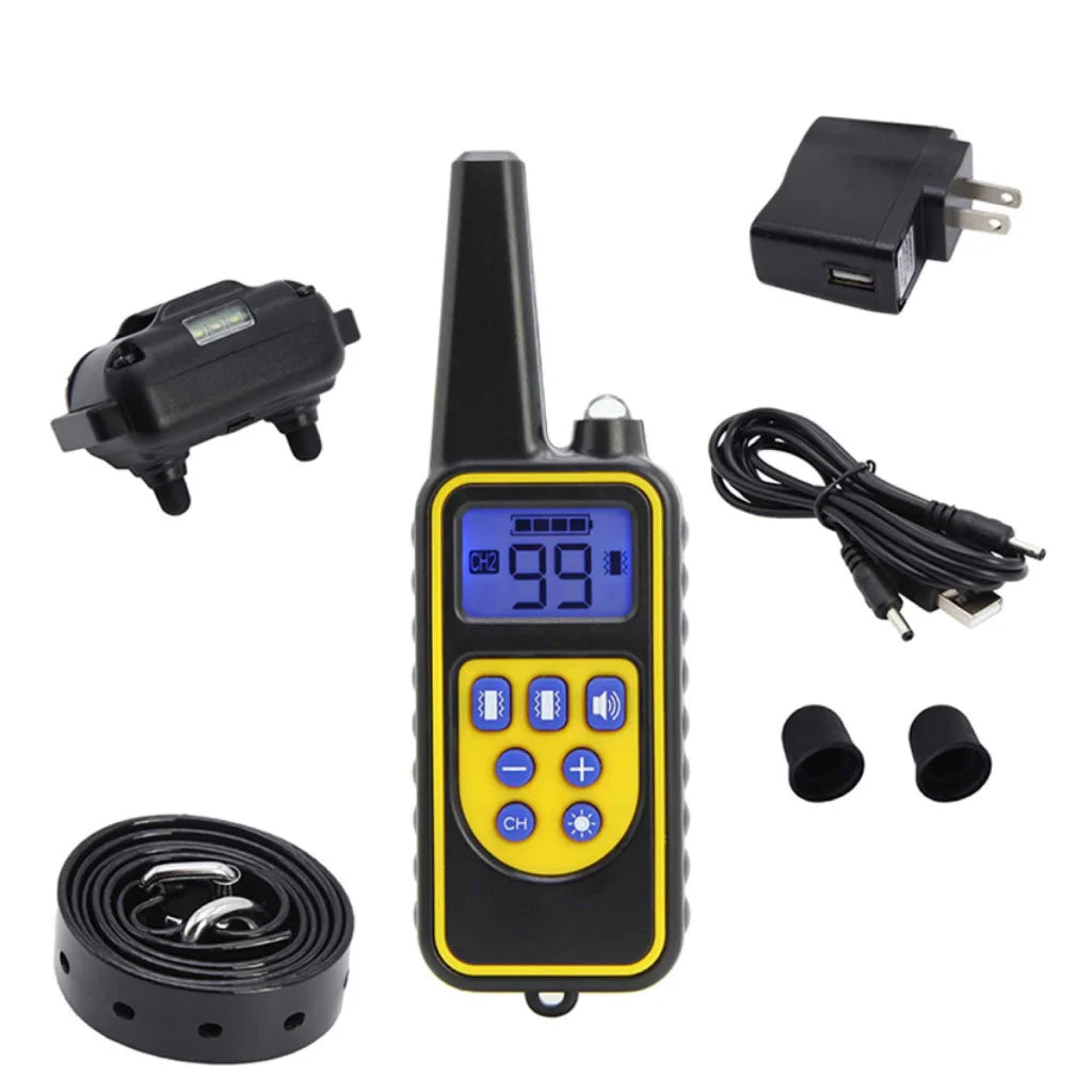 Dog Bark Collar - 800m Range Receiver Vibration Sound Light