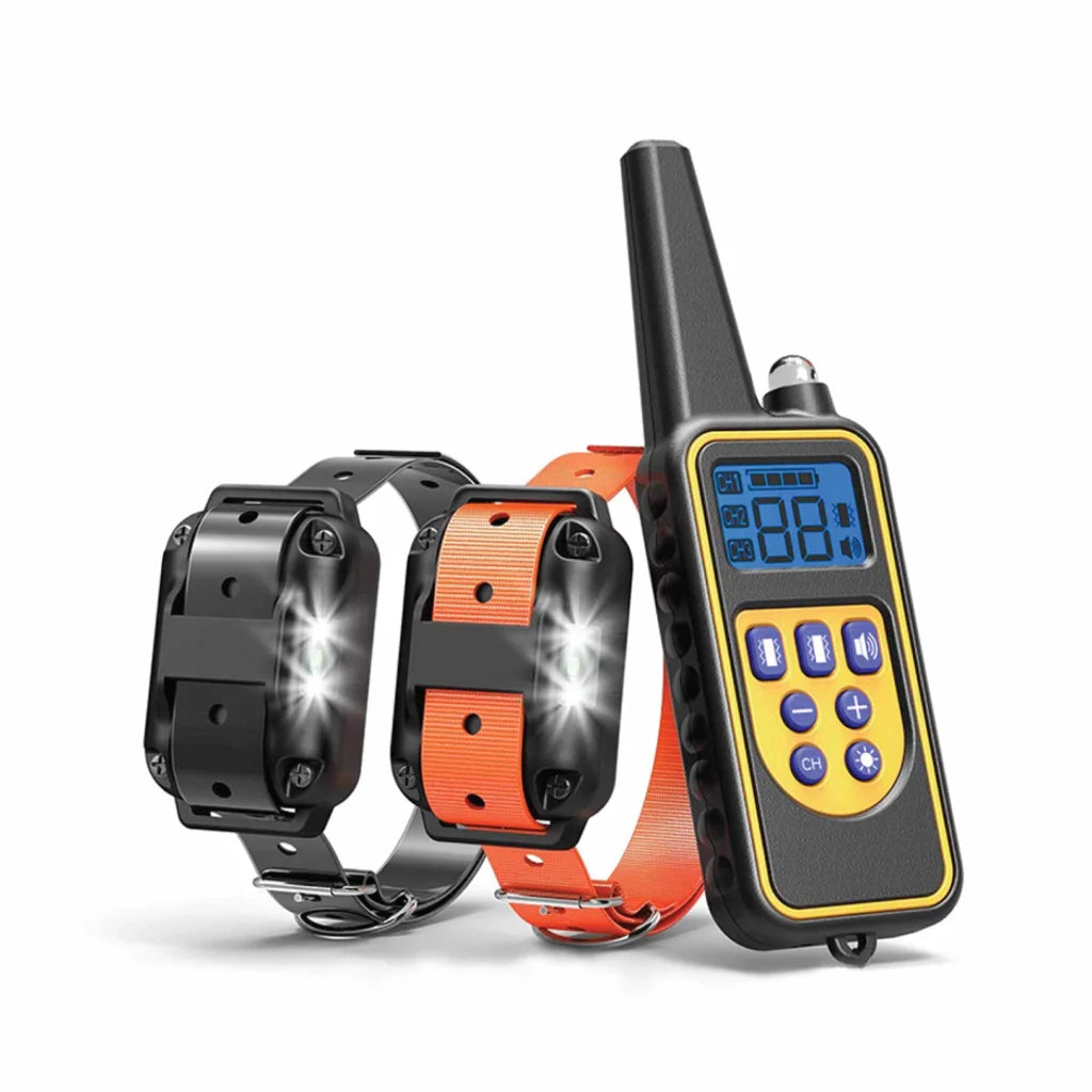 Dog Bark Collars 2x 800m Range Receivers Vibration Sound