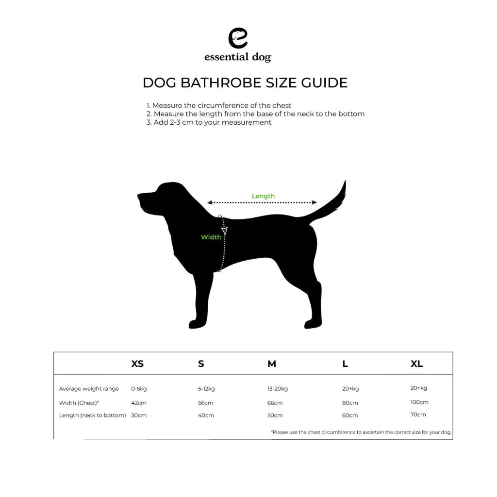 Dog Bathrobe Organic Luxury Bamboo & Cotton - Pet Care