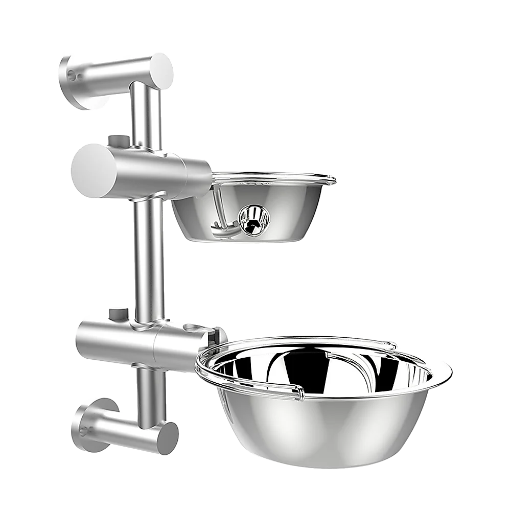 Dog Bowl Adjustable Height Wall Mounted Pet Feeder - Pet