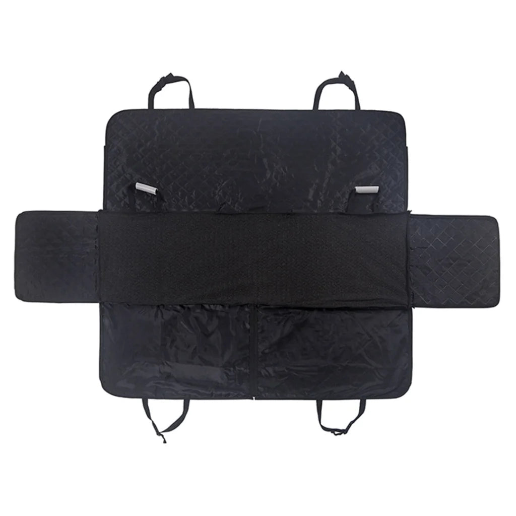 Dog Car Seat Cover Premium Waterproof 600D Oxford Cloth Back Seat Protector Hammock Non-Slip Pet Mat - Black