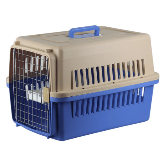 Dog Cat Rabbit Crate Pet Carrier Cage with Bowl & Tray