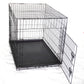 Dog Cat Rabbit Crate Portable Foldable Cage with Cover Blue