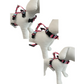 Dog Harness Double-Lined Straps Adjustable L - Marble Pink