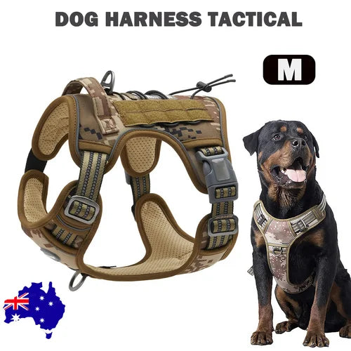 Dog Harness Tactical No Pull Adjustable Pet Military