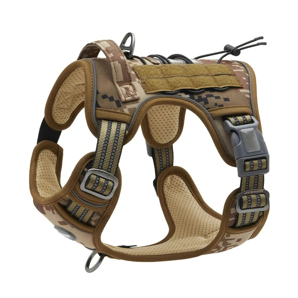 Dog Harness Tactical No Pull Adjustable Pet Military