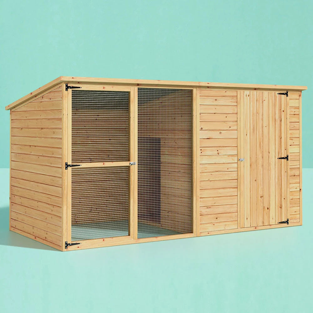 Dog kennel with extra large house