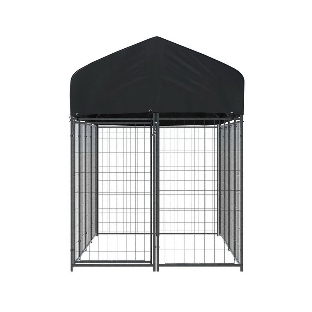 Dog kennel with extra large outdoor house