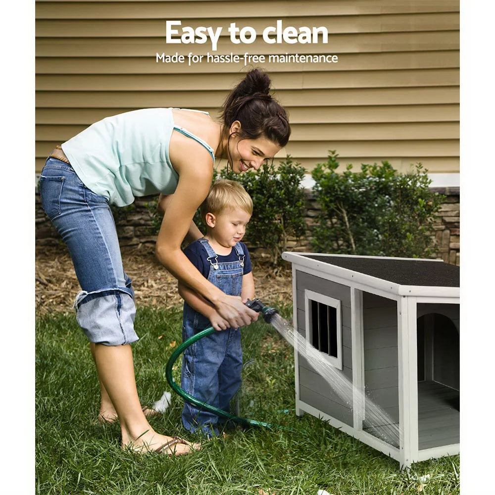 Dog Kennel House Large Wooden Outdoor Pet Cabin for Indoor