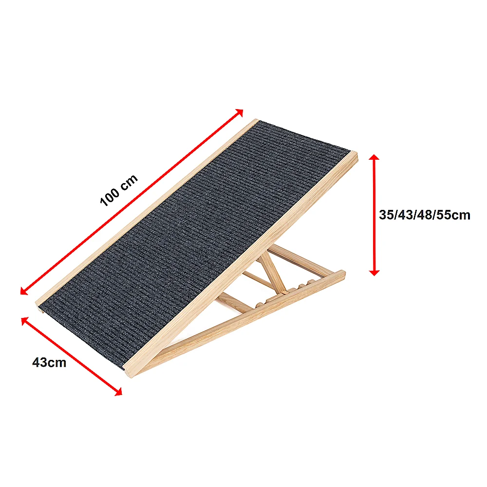 Dog Pet Ramp Foldable Adjustable Height Stair for Bed Sofa