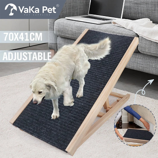 Dog Pet Ramp VaKa 70cm Foldable Adjustable Height Dogs