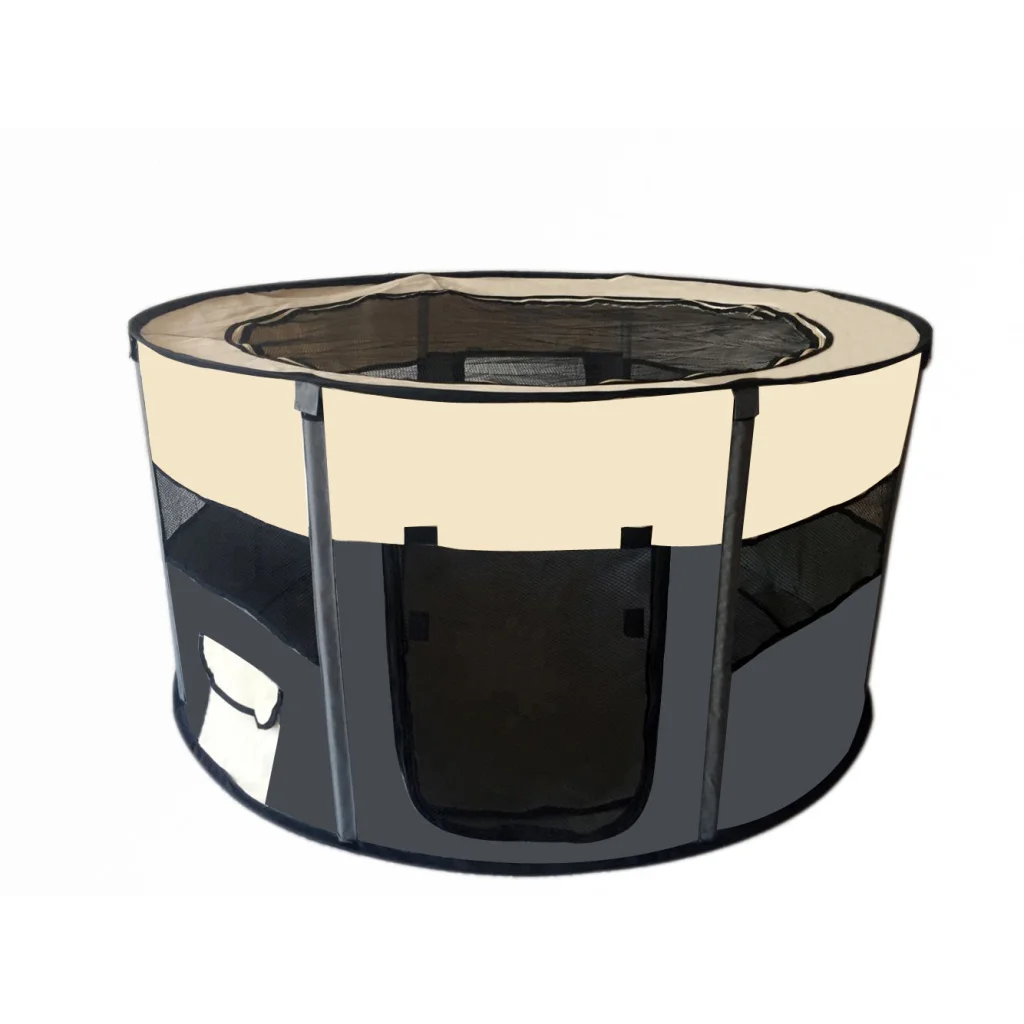 Dog Playpen Large Round Portable Soft for Cats Rabbits