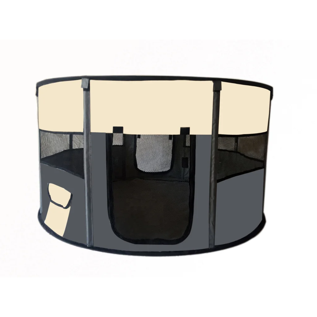 Dog Playpen Large Round Portable Soft for Cats Rabbits