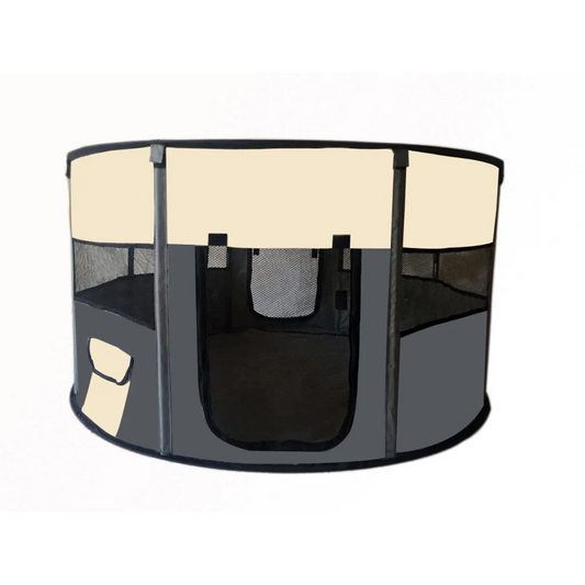 Dog Playpen Large Round Portable Soft for Cats Rabbits