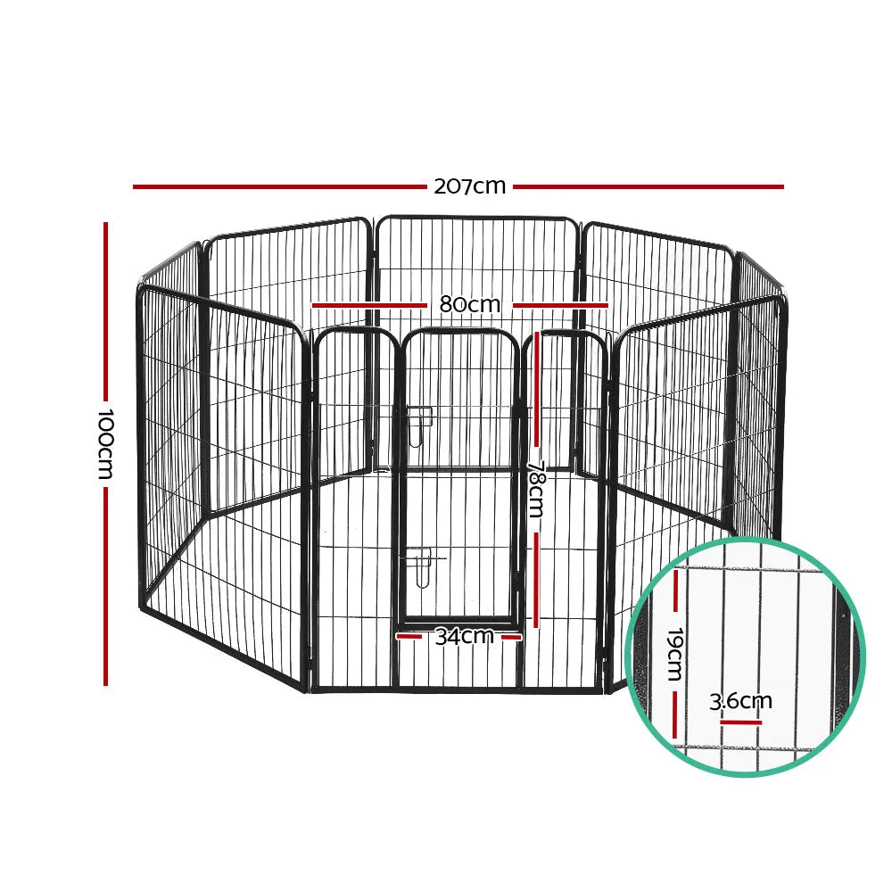 Dog Playpen Pet Playpen 40’’ 8-Panel Puppy Enclosure Fence