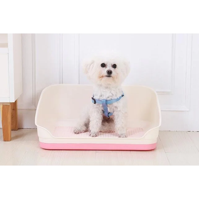Dog Potty Training Tray Medium Portable with Wall Pet Puppy