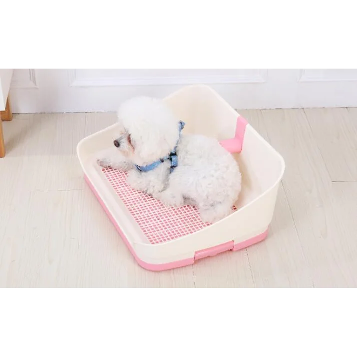 Dog Potty Training Tray Medium Portable with Wall Pet Puppy