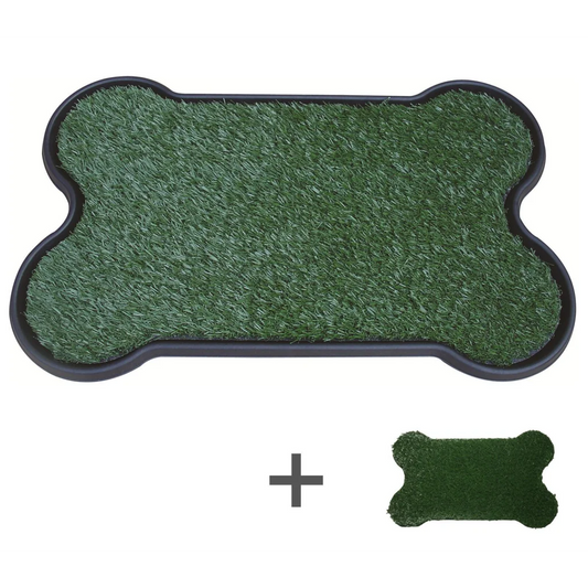 Dog Puppy Toilet Grass Potty Training Mat Loo Pad Bone