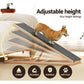 Wooden 100cm dog ramp with useful parts and product scale