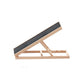 Wooden 70cm dog ramp with storage context and item proportions