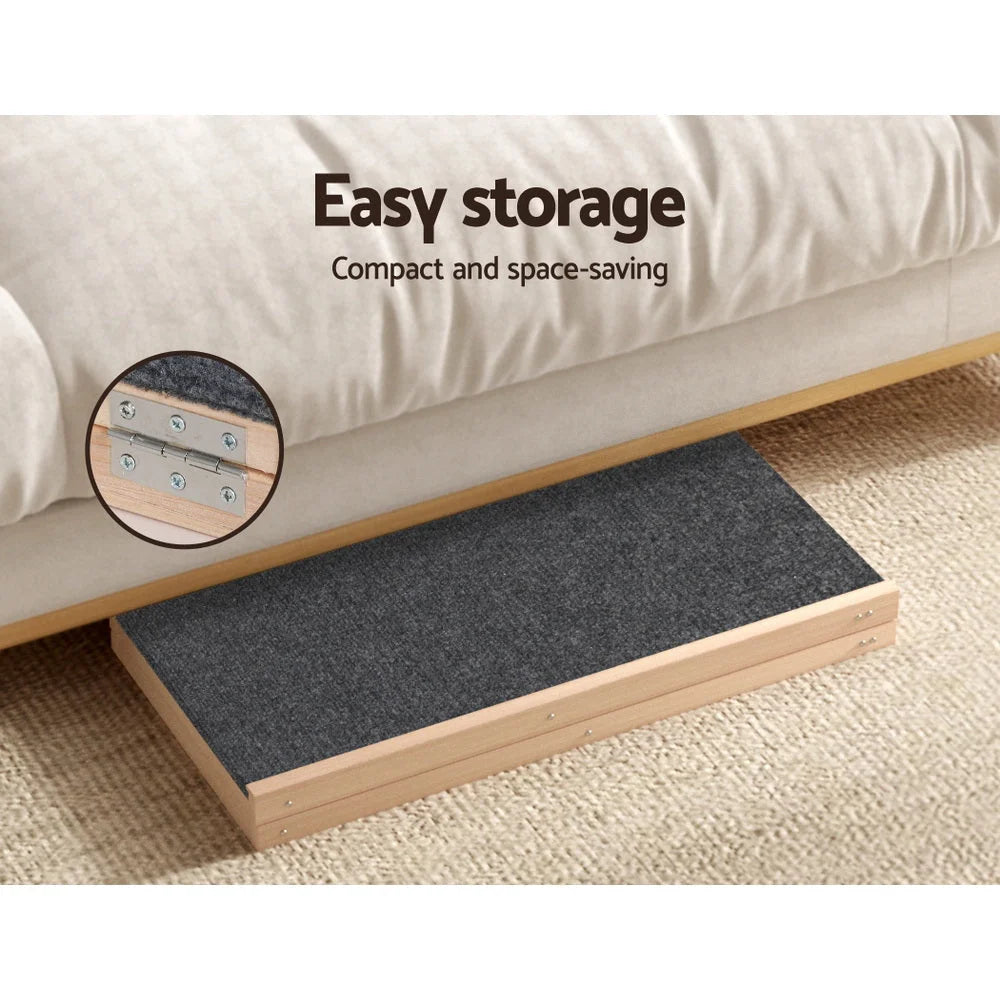 Dog Ramp 70CM Adjustable Height Wooden Steps Stairs for Bed