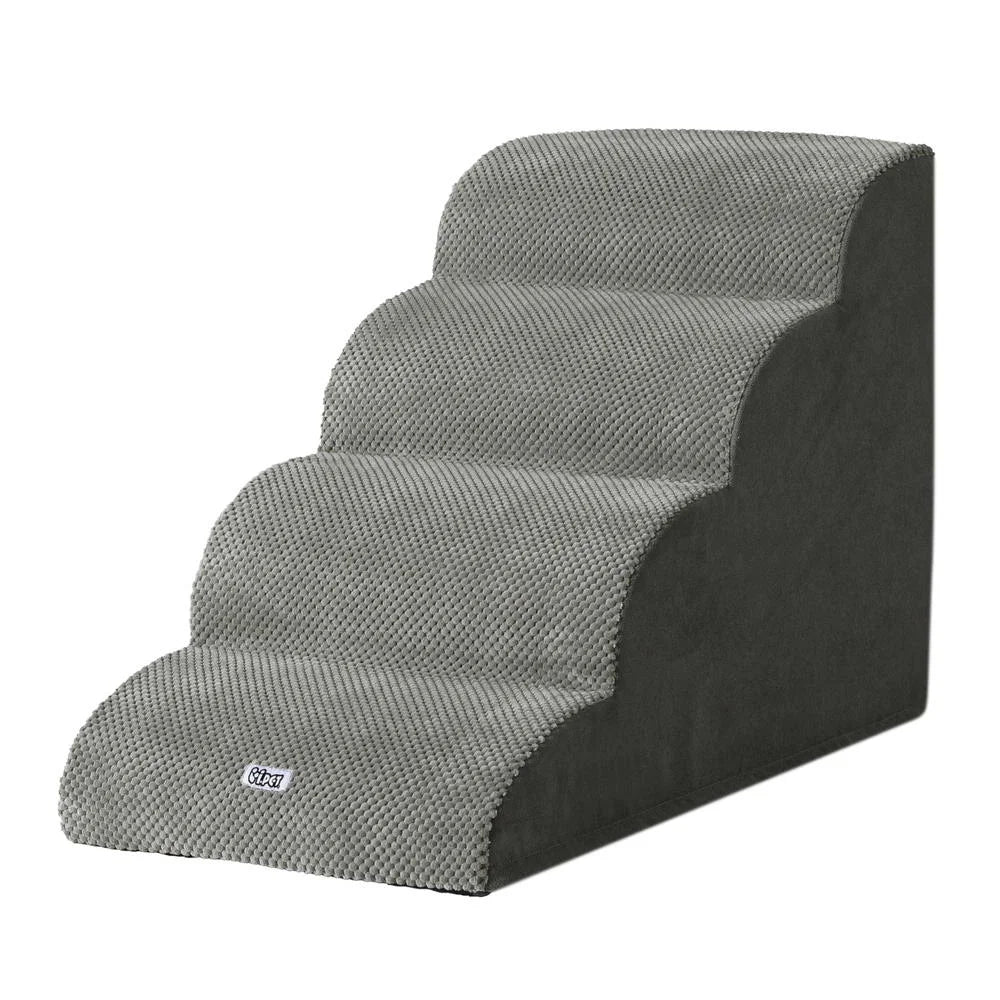 Dog Ramp Steps Foam 4 Tier Pet Stairs for Bed Sofa Car