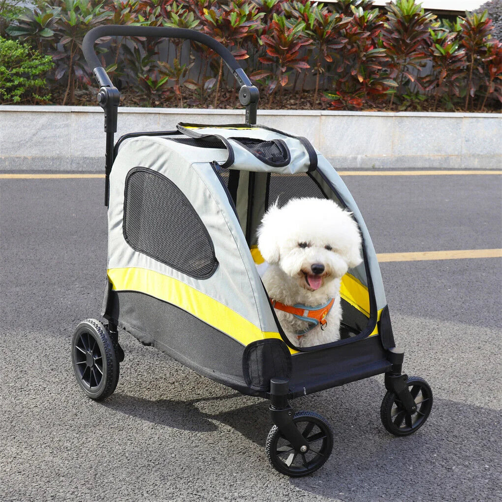 Dog Stroller Foldable Pet Travel Cart Size care