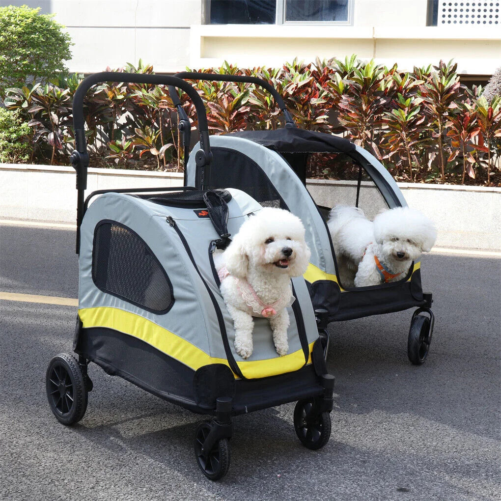Dog stroller foldable pet cart
