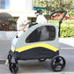 Cart with dog stroller w divider foldable