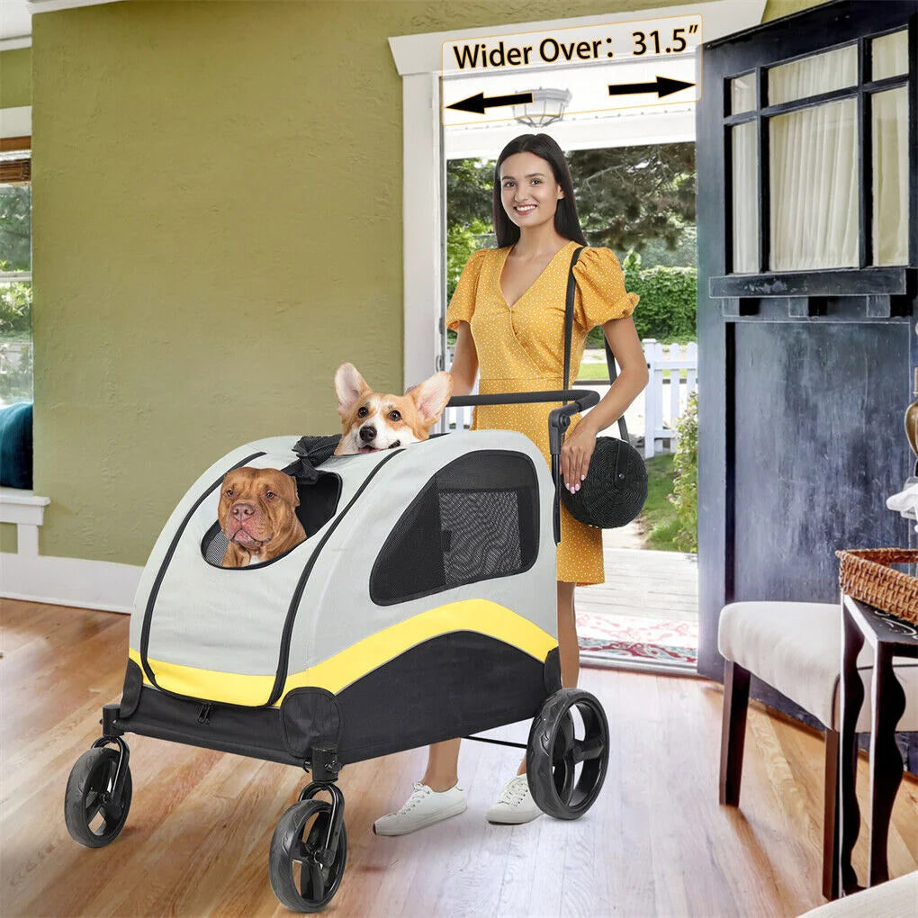 Storage cart with handle rail and shelf tiers
