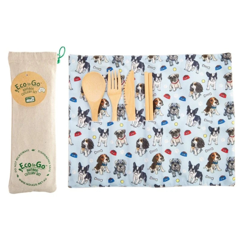 Dogs Eco-to-Go Bamboo Cutlery Set - Home & Garden >