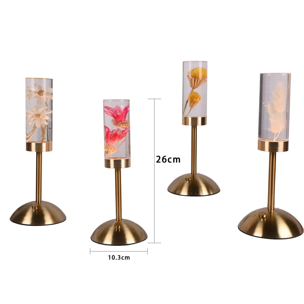 Dogtail Grass Eternal Flower Acrylic Table Lamp