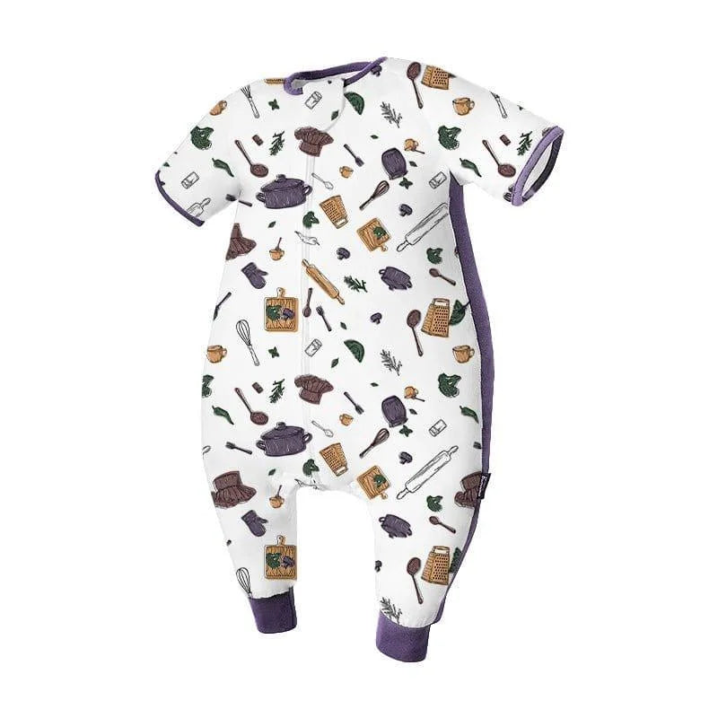 Domiamia Bamboo Short Sleeve Sleep Sack with Feet - 0.6 Tog-1973194204171603968