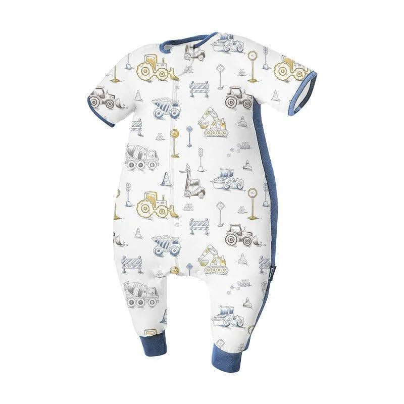 Domiamia Bamboo Short Sleeve Sleep Sack with Feet - 0.6 Tog-1973194204171603971