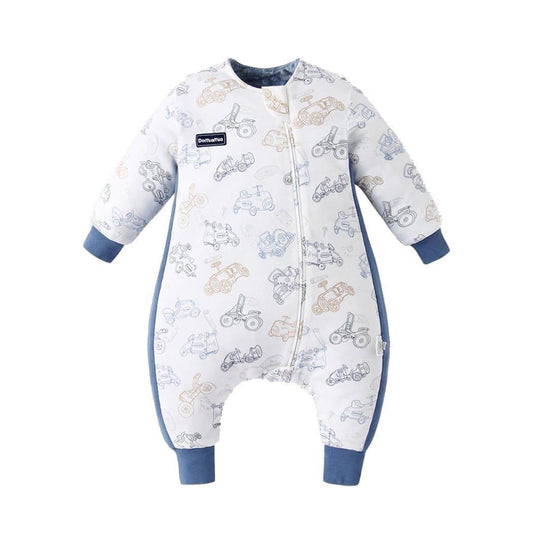 Domiamia Thick Padded Minky Dot Cotton Split-Leg Sleep Sack-2.5 TOG - Wildflower Boquet