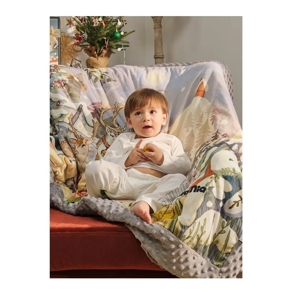 Domimia Thick Padded Minky Dot Cotton Kids Blanket 2.5tog-Limited Edition-1973194203743784964