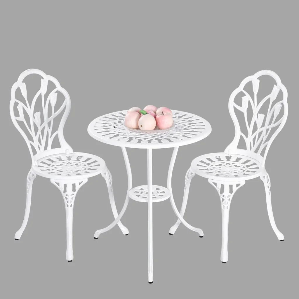 Dominique Cast Aluminium Bistro Set 2 Seater