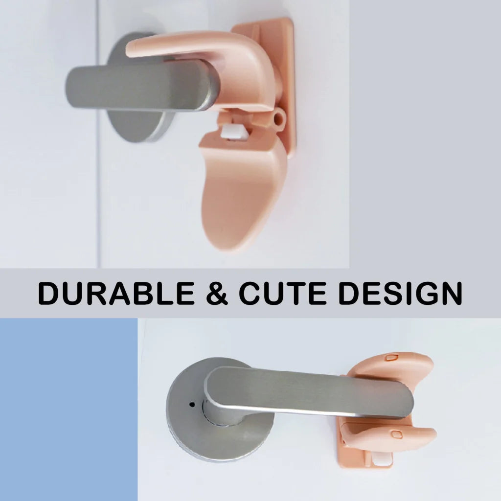 Door Lever Lock Pet Child Proof Adhesive Kid Safety Handle