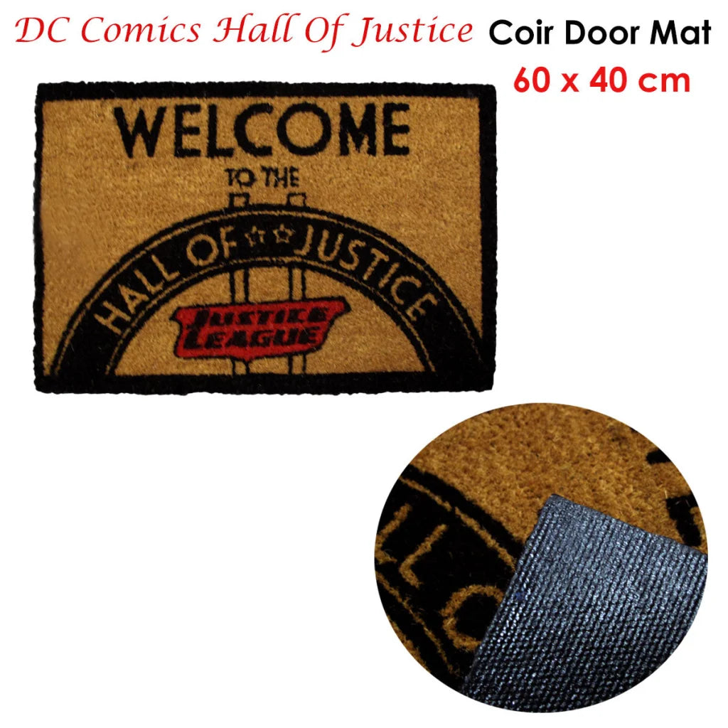 Door Mat DC Comics Coir Hall Of Justice - Home & Garden