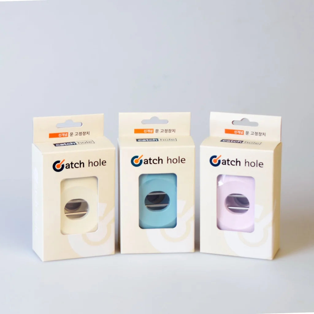 Door Stopper Wall Mount Adhesive Catch Hole 4X - Pink