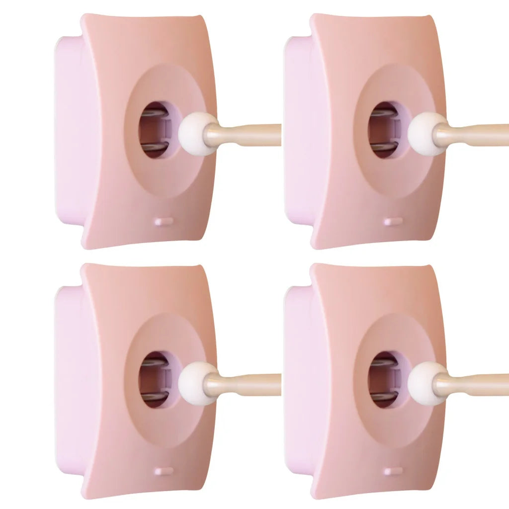 Door Stopper Wall Mount Adhesive Catch Hole 4X - Pink