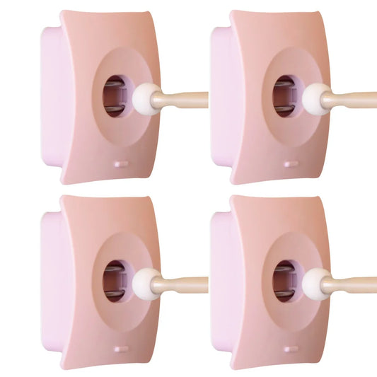 Door Stopper Wall Mount Adhesive Catch Hole 4X - Pink
