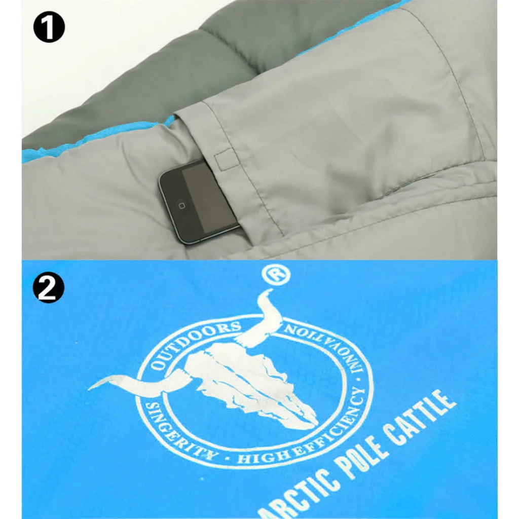 Double Camping Envelope Twin Sleeping Bag Thermal Tent