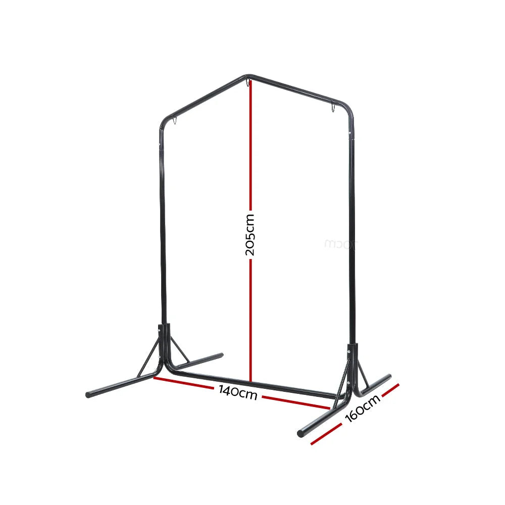 Double Hammock Chair Stand Steel Frame 2 Person Outdoor