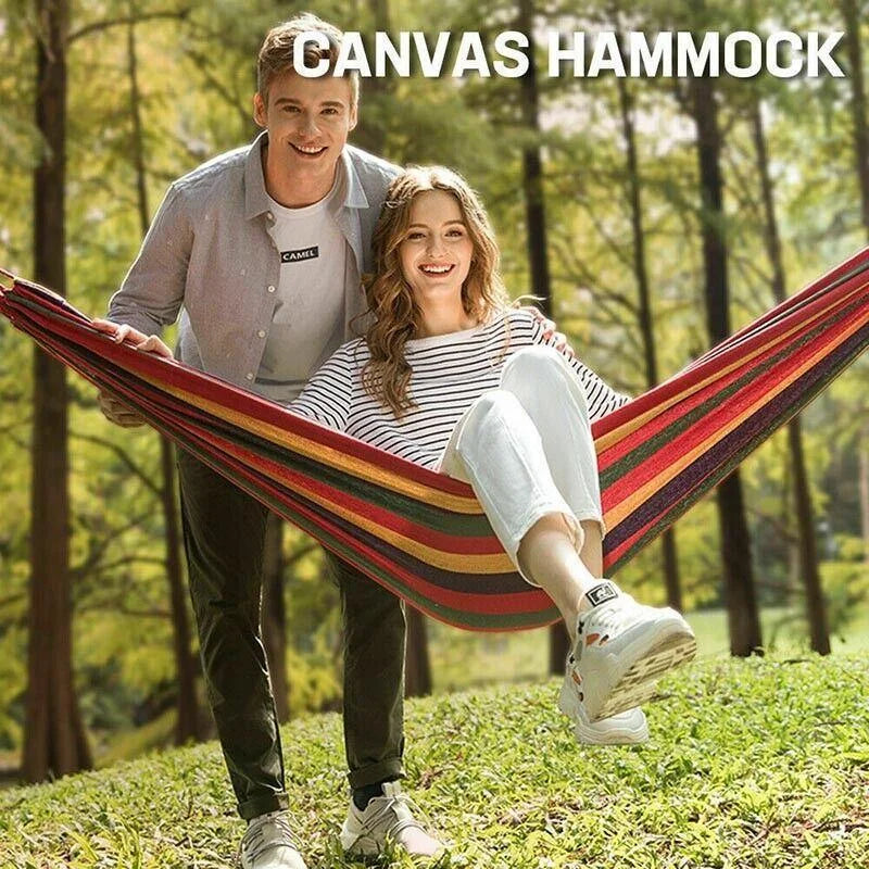Double Outdoor Hammock 260x150cm with Straps for Camping