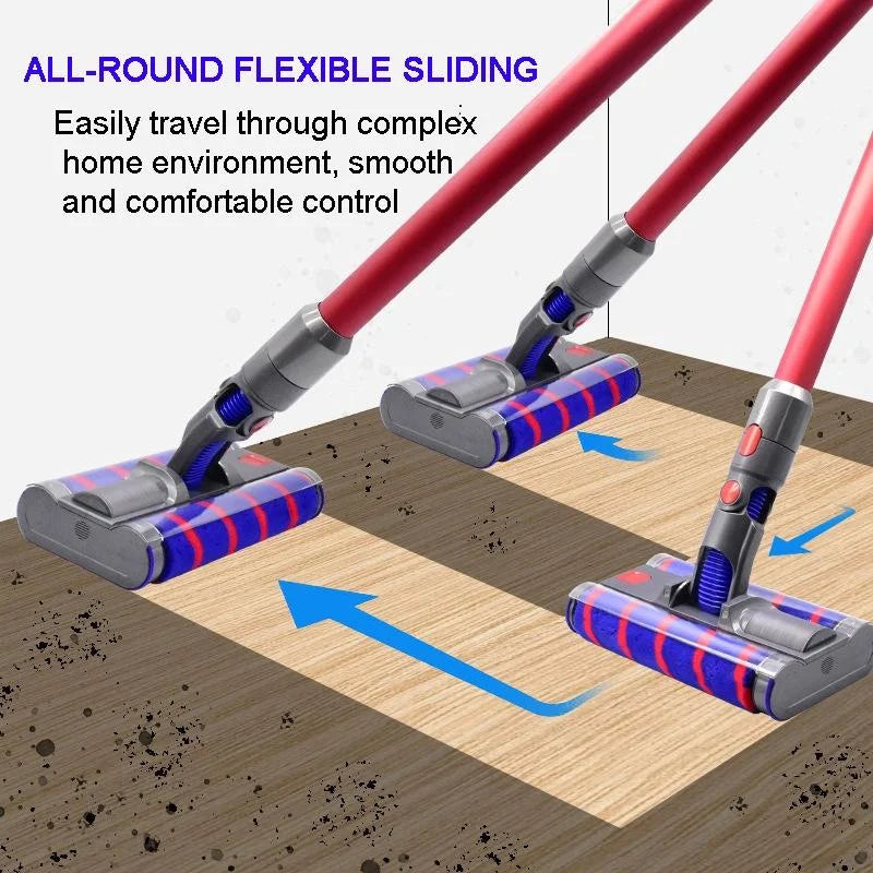 Double Roller Soft Velvet Floor Brush With Led For Dyson Vacs-1915197660483162117