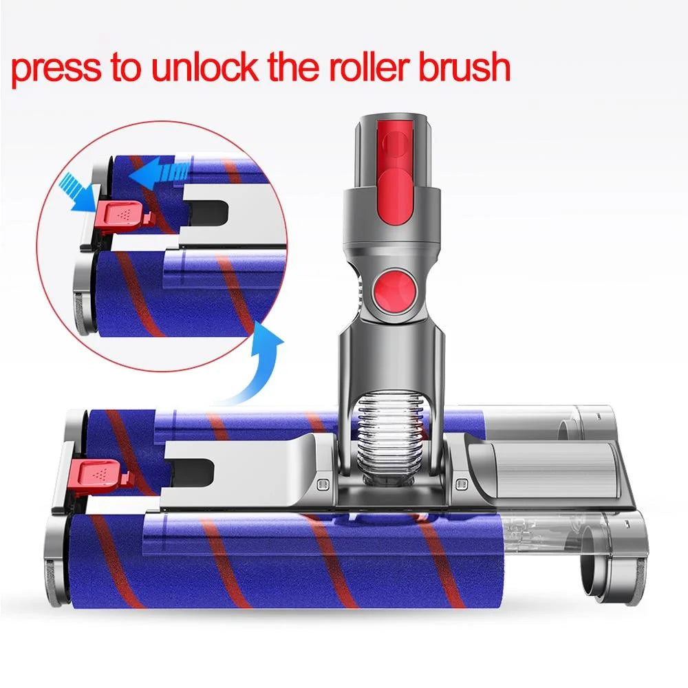 Double Roller Soft Velvet Floor Brush with Led for Dyson